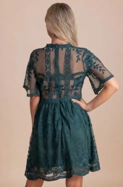 IRIS Light My Fire Dark Teal Lace Mini Dress -bella ella boutique shop back 630d393d a620 43f4 878f 2786fd37ea30 5000x