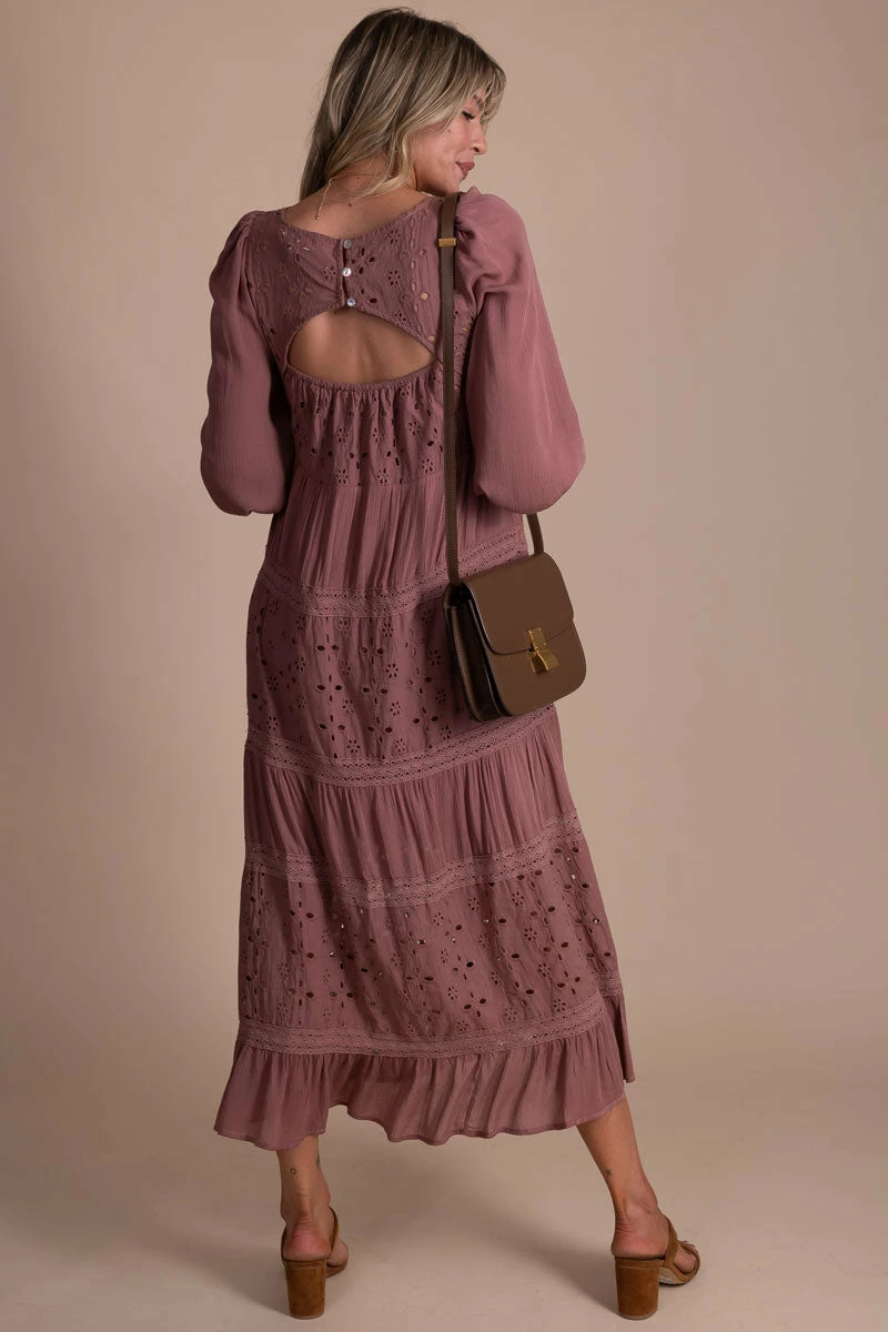 Listicle Make It Count Eyelet Detail Maxi Dress 8 Listicle Make It Count Eyelet Detail Maxi Dress - Image 6