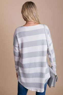 Bella Ella Boutique Oh So Sweet Light Gray Striped Top -bella ella boutique shop back 87449d20 f8a4 4e64 87d1 45d845286b84 5000x