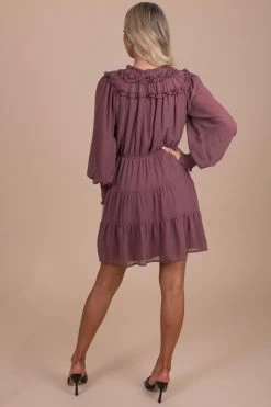 Blu Pepper Caught Up In The Details Long Sleeve Mini Dress - Purple -bella ella boutique shop back 87e337e4 c623 44b2 98d5 4fb568a20c27 5000x
