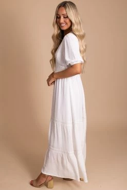 Listicle Be A Wildflower Maxi Dress - White -bella ella boutique shop be a wildflower side 5000x