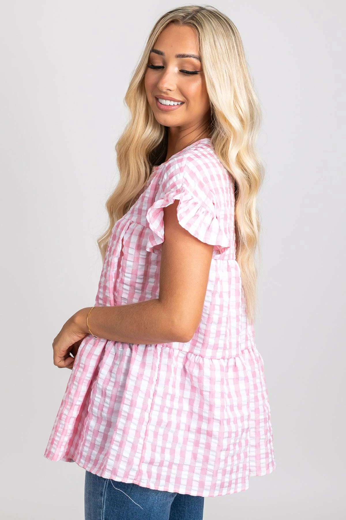 2 Hearts Be Unforgettable Gingham Peplum Top 13 2 Hearts Be Unforgettable Gingham Peplum Top - Image 11