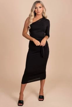 Dress Day How Lovely You Are One-Shoulder Midi Dress