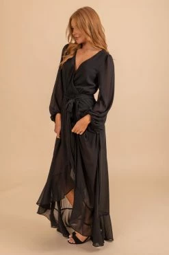 Dress Day Simple Elegance Long Sleeve Maxi Dress -bella ella boutique shop blackmaxiside 5000x