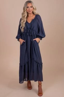 &merci My Favorite Hello Long Sleeve Maxi Dress