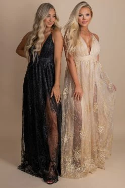 The Vintage Shop Attention Getter Shimmery Maxi Dress -bella ella boutique shop both 0612f258 0084 4e35 b4ea 6340074cad32 5000x