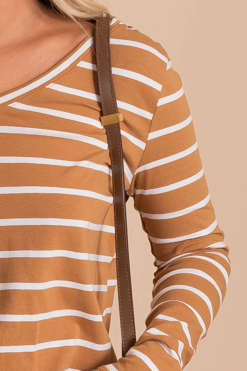 Bella Ella Boutique Everything You Need Burgundy Striped Top 5 Bella Ella Boutique Everything You Need Burgundy Striped Top - Image 3