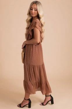Bella Ella Boutique Time After Time Maxi Dress 52 Bella Ella Boutique Time After Time Maxi Dress -bella ella boutique shop brown side 5000x