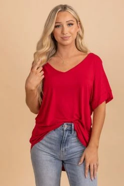 Zenana Wait For You V-Neck Top 83 Zenana Wait For You V-Neck Top -bella ella boutique shop burgundy top front 1c78cf30 8381 413f a31c b21b5a3d6a7a 5000x