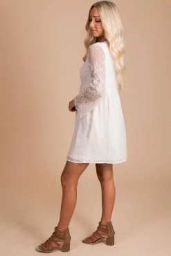 Polagram Can't Say Goodnight Mini Dress -bella ella boutique shop cant say goodnight white side 5000x