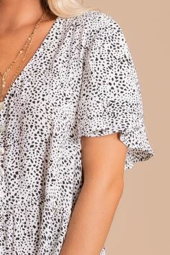 Jodifl Cheers To You Patterned Mini Dress -bella ella boutique shop cheers to you detail 5000x