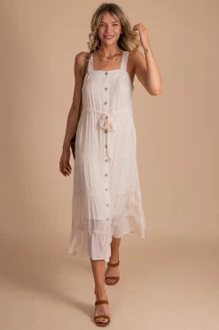 Listicle Fresh Start Maxi Dress - Off White