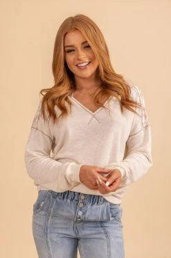 Bibi Be As You Wish Long Sleeve V-Neck Top