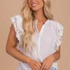Denim Fever We Belong Together Lace Sleeve Top - White 2 Denim Fever We Belong Together Lace Sleeve Top - White -bella ella boutique shop front 4e1bbd15 48d7 4f0b 8444 e9e7d926d42b 5000x