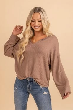 Wholesale Fashion Trends Good Energy V-Neck Top