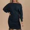 Mainstrip Secret Admirer Off-Shoulder Mini Dress - Dark Blue -bella ella boutique shop full 5e25f383 3273 4716 957a ffbd9d957c2d 5000x