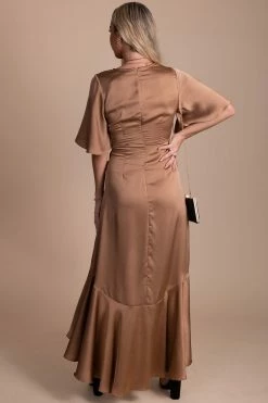 Dress Day Stop And Stare Shimmery Maxi Dress 23 Dress Day Stop And Stare Shimmery Maxi Dress -bella ella boutique shop gold back 5000x