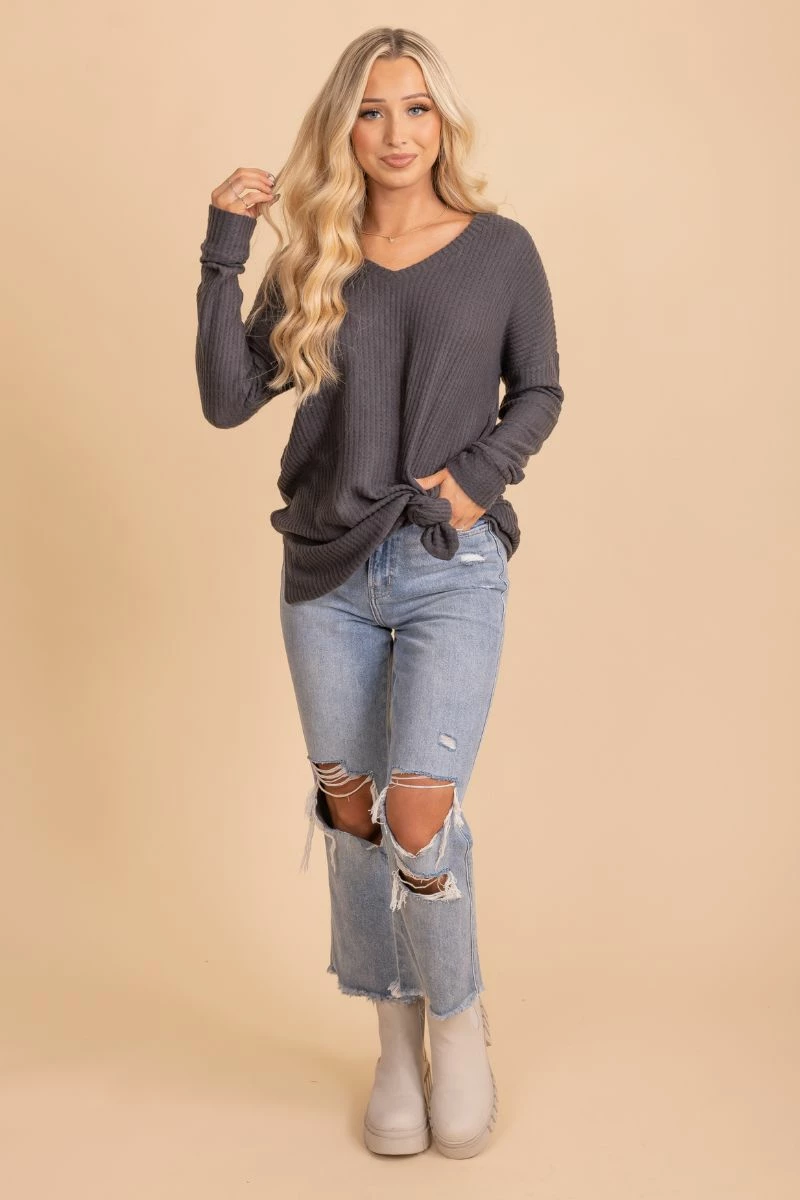 Zenana Spiced Cider V-Neck Waffle Top 25 Zenana Spiced Cider V-Neck Waffle Top - Image 23