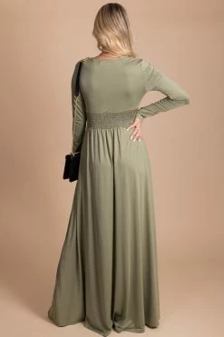 Dress Day Inspire Me Long Sleeve Maxi Dress -bella ella boutique shop green back 65808940 6233 43f3 bc20 f61c541c2f61 5000x