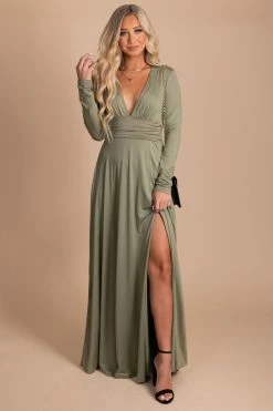 Dress Day Inspire Me Long Sleeve Maxi Dress -bella ella boutique shop green front 703aed2c 50aa 47d5 baec c014a686ebc9 5000x