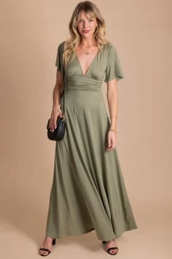 Dress Day Dreamy Romance Flutter Sleeve Maxi Dress -bella ella boutique shop green full 21c9649f a2b4 4ce0 a616 73c388d6746d 5000x