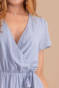 Listicle Hear My Voice Polka Dot Mini Dress -bella ella boutique shop hearmyvoicepolkaminibluedetail 5000x