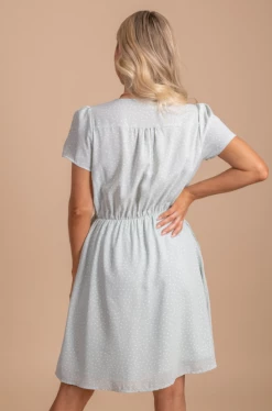 Listicle Hear My Voice Polka Dot Mini Dress -bella ella boutique shop hearmyvoicepolkaminigreenback 5000x