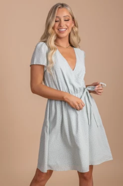 Listicle Hear My Voice Polka Dot Mini Dress -bella ella boutique shop hearmyvoicepolkaminigreenfront2 5000x