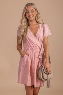 Listicle Hear My Voice Polka Dot Mini Dress -bella ella boutique shop hearmyvoicepolkaminipinkfront 5000x