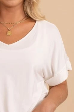 Zenana Wait For You V-Neck Top 67 Zenana Wait For You V-Neck Top -bella ella boutique shop ivory top detail 5000x