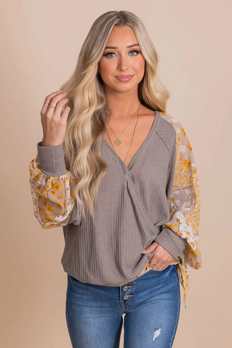 L Love Inc Marigold Medley Faux Wrap Top 7 L Love Inc Marigold Medley Faux Wrap Top - Image 5