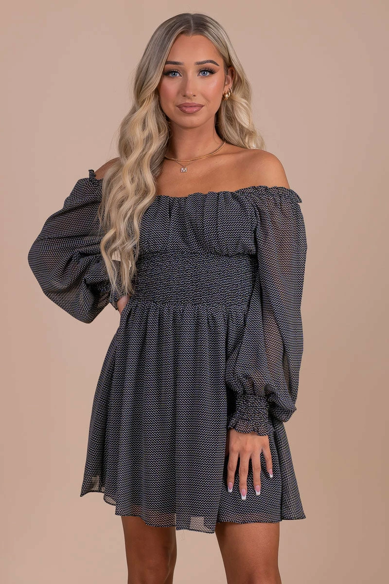 Kay Fashion Need Some Love Patterned Mini Dress - Black 2 Kay Fashion Need Some Love Patterned Mini Dress - Black