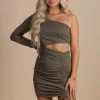 Le Lis Time To Move On One Sleeve Mini Dress - Dark Green -bella ella boutique shop main cfbcba41 fd77 4270 8822 2da65082edb7 5000x