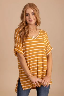 Zenana Just Another Day Striped Tee