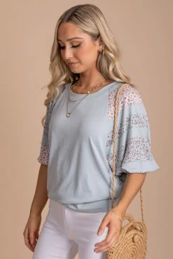 Emerald Collection Infinite Love Floral Sleeve Top - Light Brown -bella ella boutique shop oatmeal 1 a0f37017 d688 4c18 a912 ef5c4e6f639b 5000x