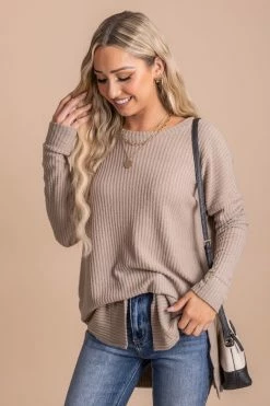 Zenana Life Goes On Long Sleeve Waffle Top -bella ella boutique shop oatmeal 5 c3287813 0647 4a6e 9802 dffb9b897dcf 5000x