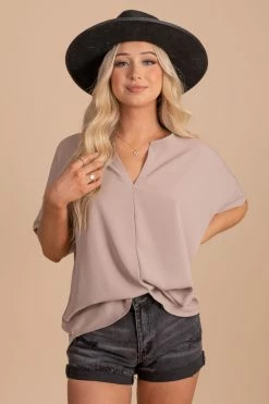 Zenana Born For This Short Sleeve Blouse -bella ella boutique shop oatmeal 67880b3b 6de4 4b6b bb08 a31f8954a361 5000x