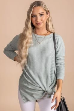 Zenana Life Goes On Long Sleeve Waffle Top -bella ella boutique shop oatmeal c45d0430 1669 4d5f 9384 8dd34f554894 5000x