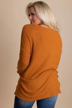 Zenana Spiced Cider V-Neck Waffle Top 43 Zenana Spiced Cider V-Neck Waffle Top -bella ella boutique shop orange back 6bc4b8a0 87b2 4382 b583 ac7c82447292 5000x