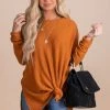 Zenana Life Goes On Long Sleeve Waffle Top -bella ella boutique shop orange front 9bee7020 1e71 4104 8cba 6fbab66cead9 5000x