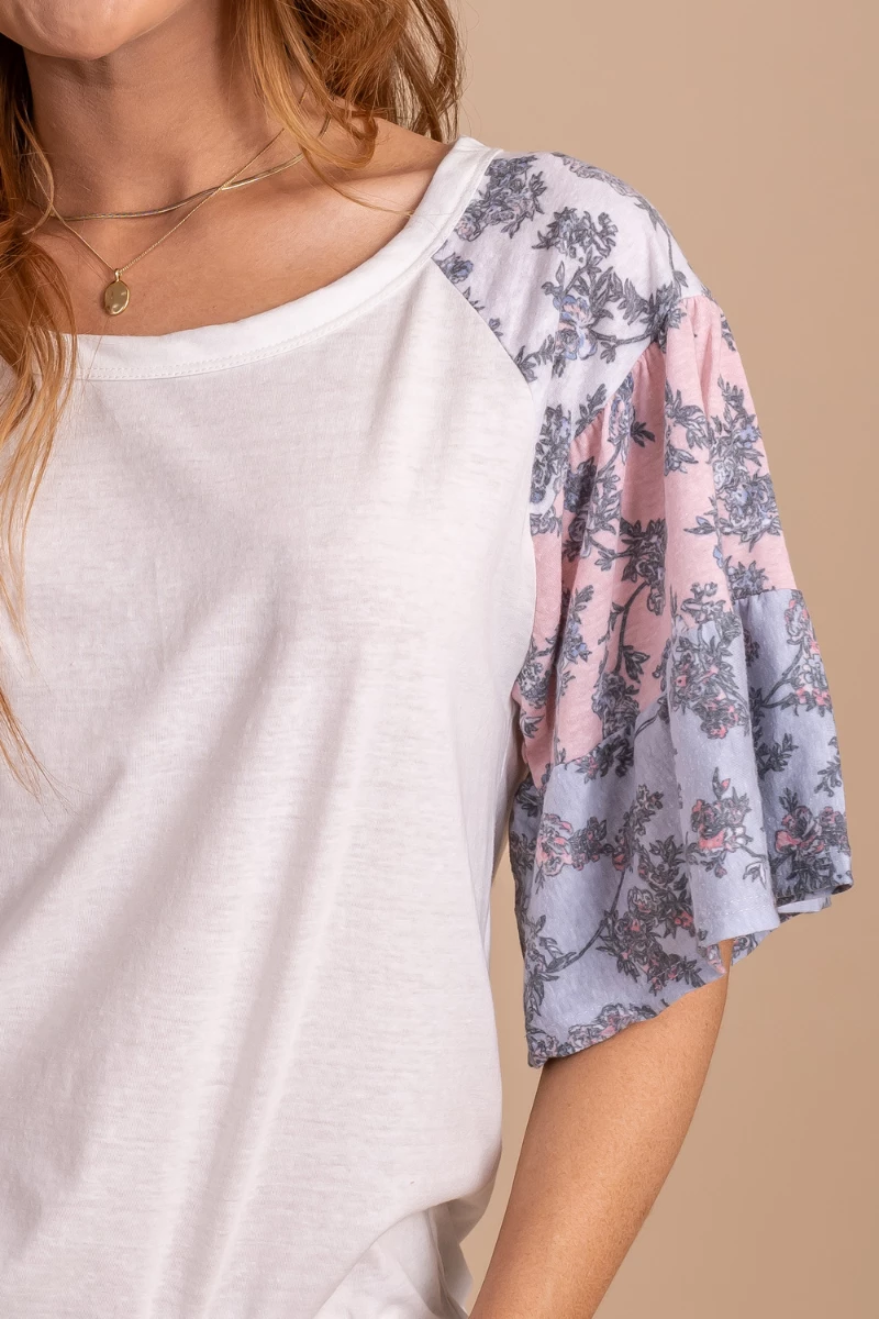 Bibi Outside The Limits Floral Sleeve Top 5 Bibi Outside The Limits Floral Sleeve Top - Image 3