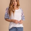 Bibi Outside The Limits Floral Sleeve Top -bella ella boutique shop outsidethelimitsfloralsleevetopfront 5000x
