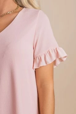 Vanilla Bay Extraordinary Life Ruffle Mini Dress -bella ella boutique shop pink detai 5000x