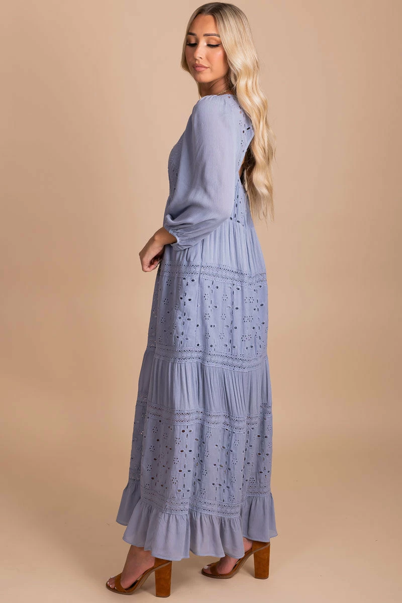 Listicle Make It Count Eyelet Detail Maxi Dress 9 Listicle Make It Count Eyelet Detail Maxi Dress - Image 7