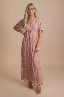Ice Bird Simple Serenity Lace Maxi Dress 44 Ice Bird Simple Serenity Lace Maxi Dress -bella ella boutique shop simpleserenitylacemaxipinkmain 5000x