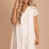 Listicle Pack Your Suitcase Swiss Dot Mini Dress -bella ella boutique shop take it easy white front 5000x