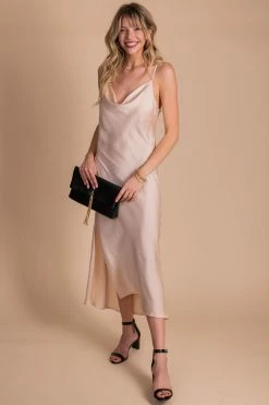 She + Sky Begin Again Satin Slip Dress