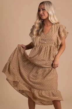 Bella Ella Boutique Time After Time Maxi Dress 47 Bella Ella Boutique Time After Time Maxi Dress -bella ella boutique shop time after time brown main image 5000x