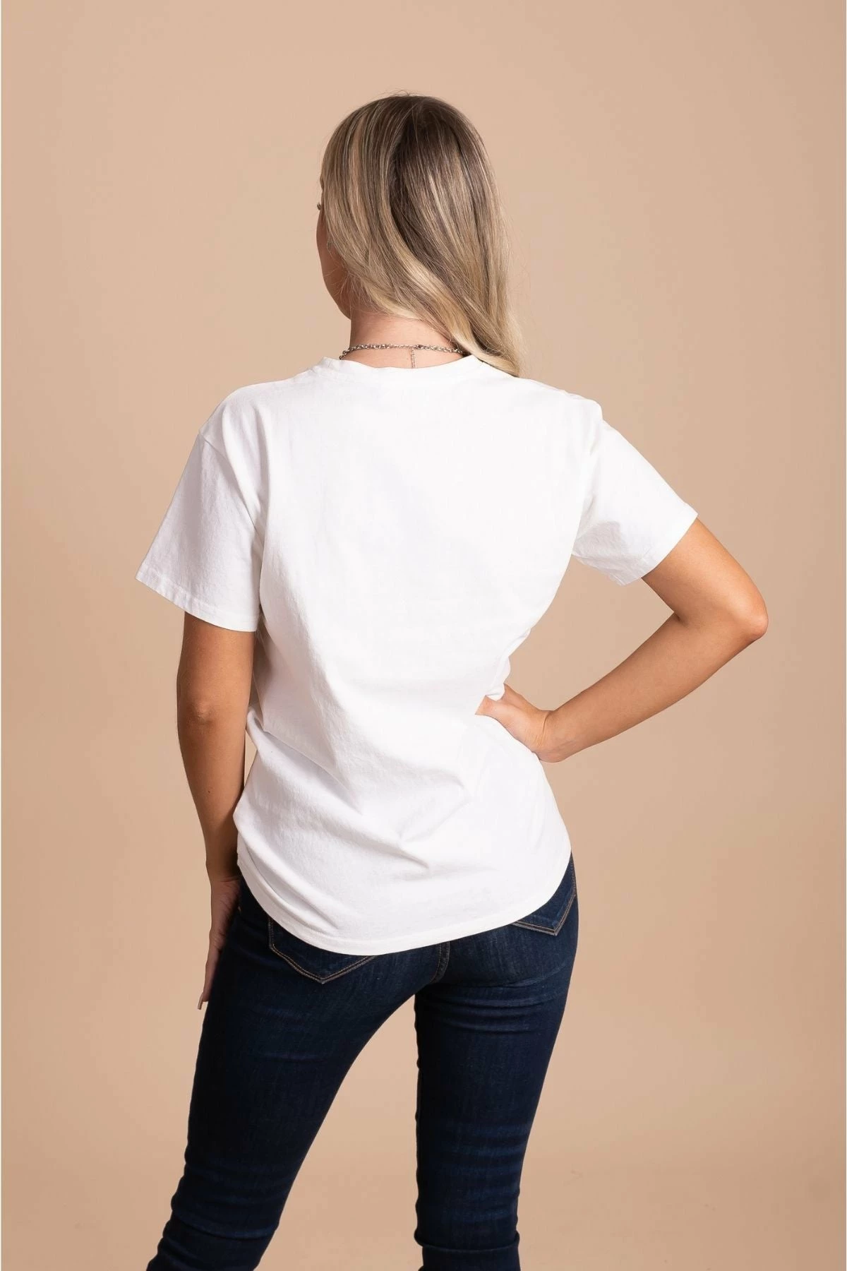 Blue B Vintage Love Distressed Graphic Tee - White 4 Blue B Vintage Love Distressed Graphic Tee - White - Image 2