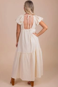 Listicle See You Soon Puff Sleeve Maxi Dress -bella ella boutique shop white back ee6b4008 ec71 46d9 9a50 f094bc689b13 5000x